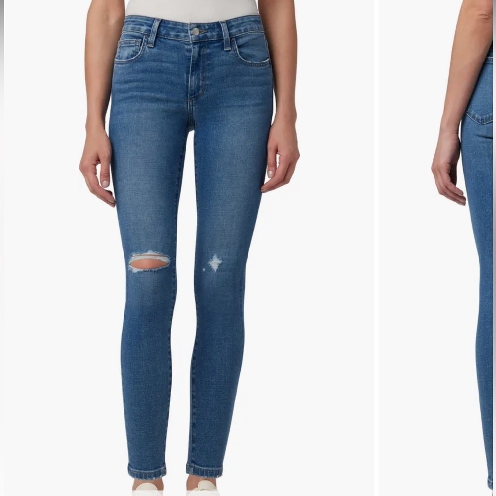 Joe’s everybody stretch, high-rise curvy skinny ankle jeans, size large.